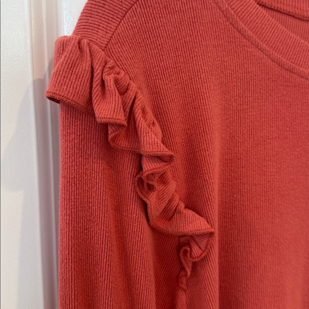 Pant Store Cropped Ruffle Long Sleeve Top - Picture 5 of 9